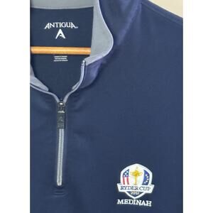 Antigua Ryder Cup 2012 Medinah 1/4 Zip Vest XL Navy Golf USA
